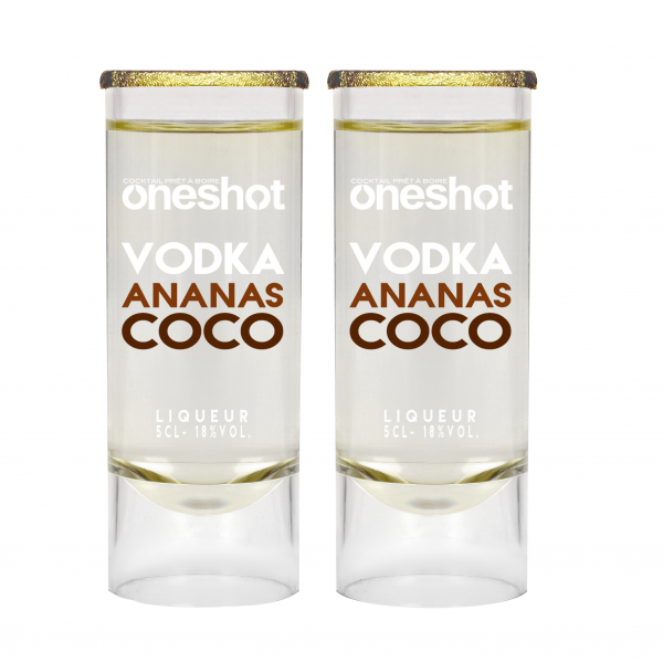 2 Liqueurs de vodka <br> ananas-coco - Oneshot