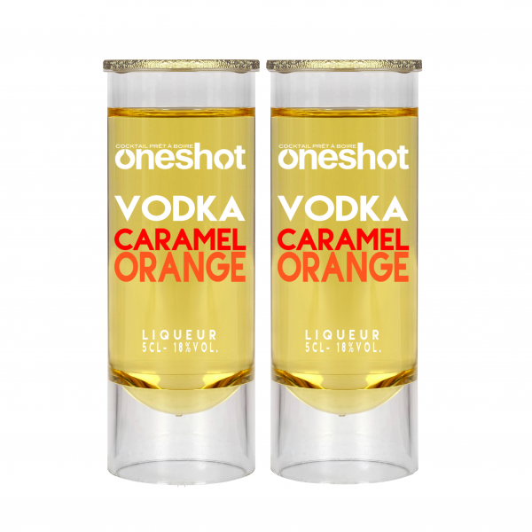 2 Liqueurs de vodka <br> caramel-orange - Oneshot