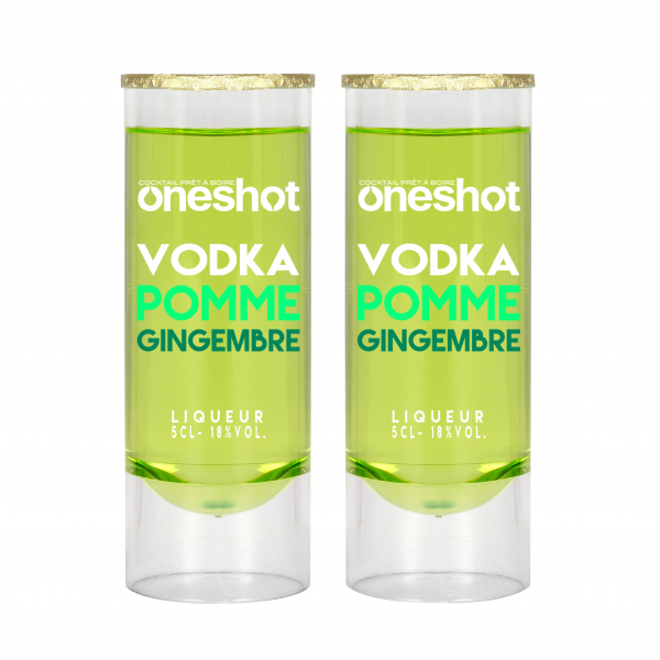 2 Liqueurs de vodka <br> pomme-gingembre - Oneshot