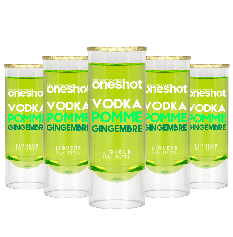5 Liqueurs de vodka <br> pomme-gingembre - Oneshot